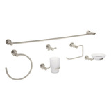 Juego De Accesorios Para Baño 6 Pz Satinado Element 49682