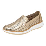 Zapato Casual Flexi 119302 Para Mujer Color Oro E5
