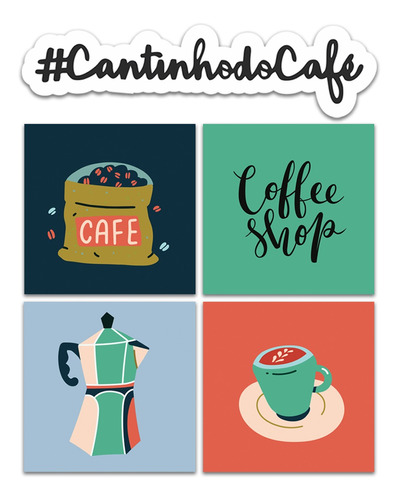 Kit 5 Placas Decorativas Cantinho Do Café Cozinha