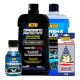 Kit Lavado Autos Motos K78 Shampoo + Abrillantador + Lava P