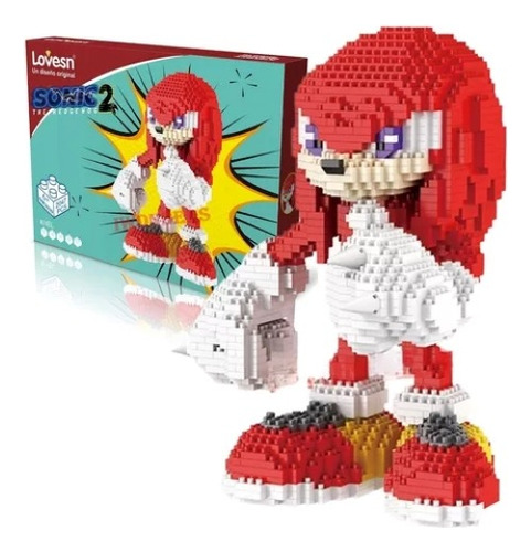 Figura Bloques Armables Coleccionable Knuckles Sonic