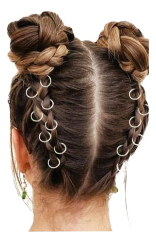 Argollitas Hair Ring Para Trenzas X25unidades.mariann Moon 