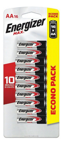 Pila Energizer Max Alcalina Aa Con 16 Unidades 1.5v