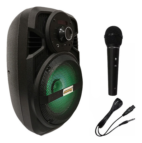 Combo Karaoke Parlante Portátil Bluetooth Microfono + Cable