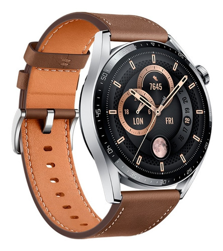 Smart Watch Huawei Gt 3 46mm Brown Leather Strap