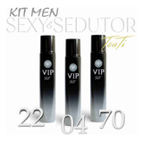 Touti Kit Sexy Sedutor 03 Perfumes /04/22/70 - Silver Vip Scent / Vip Sauvage / Bad Vip Boy / Os Mais Vendidos - Alta Fixação