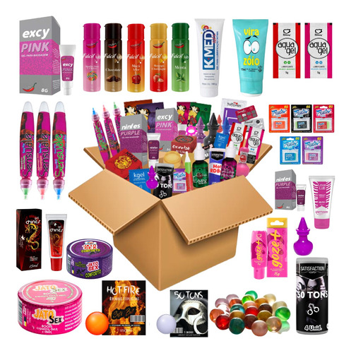 Kit Sexyshop Lubrificantes 52 Produtos Variados Revenda