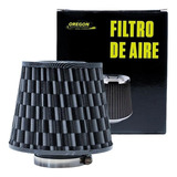 Filtro De Aire Conico Competicion 76mm Gris Carbon Universal