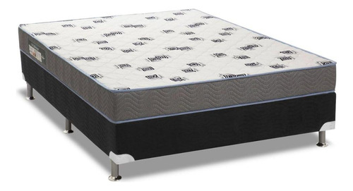 Cama Box Casal: Colchão Espuma D33 Ortobom  Light + Base Cr