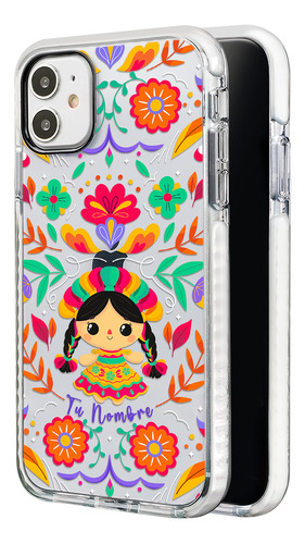 Funda Para iPhone Diseño Mexicano Nombre Muñeca Lele Flores