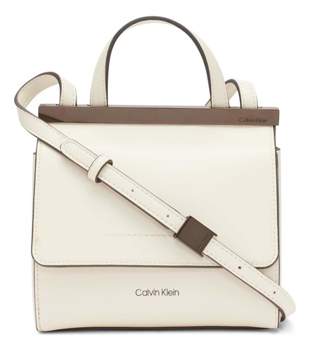 Calvin Klein Coral Flap Mini Bolso Cruzado, Querubín Blanco