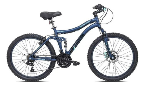 Bicicleta De Montaña Kent Genesis Doble Suspensión Rodada 24 Color Azul Tamaño Del Cuadro 20