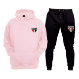 Conjunto Blusa+calça Homens Mulheres Futebol São Paulo Top