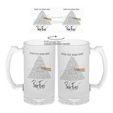 Mug Cervecero Taza Pink Floyd  Vidrio Opalizado