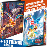 Pasta Álbum Fichário Pokémon Charizard Dragonite Carta Cards