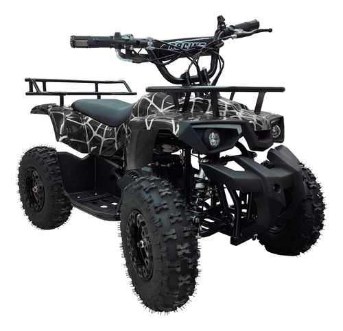 Cuatrimoto Infantil Spyder Doble Parilla Negra  Atv05