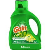 Gain + Aroma Boost Detergente Para Ropa Jabón Líquido, Origi