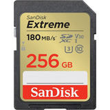 Cartão De Memória Sandisk Extreme Sd Xc 256gb 180mb/s V30 4k