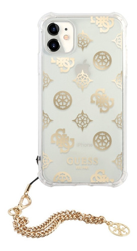 Funda Guess Peony Charm Oro Compatible Con iPhone 11