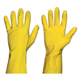 Guantes Multiuso Amarillo De Latex Pack 12 