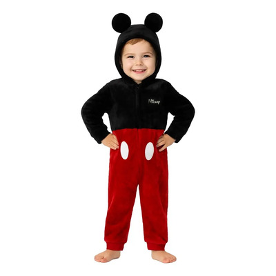 Mameluco Con Gorro Bordado Disney Mickey Mouse Niños Color Rojo Talla 12 Años | Meses sin interés