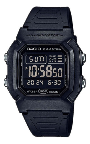 Reloj Casio Deportivo Digital Color Negro Alarma Sumergible