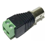 Kit 300 Conector Plug Pino Bnc Fêmea Com Borne Cftv Camera