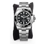 Relógio Rolex Submariner 100% Automático Prateado Com Preto