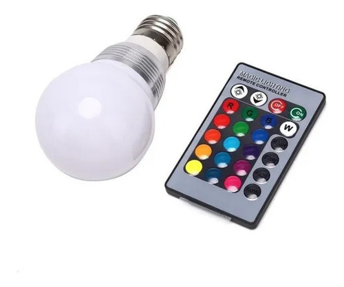  Lampara Led 12w 16 Colores Con Control Remoto - La Aldea