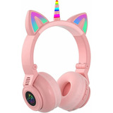 Audífonos De Diadema Ajustable De Unicornio Para Niños