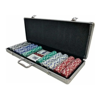 Juego De 500 Fichas De Poker 2 Deck Y Dados Profesional Picool | Meses sin interés