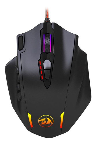 Mouse Gamer Redragon Impact M908 Rgb 18 Botones 12400 Dpi Pc