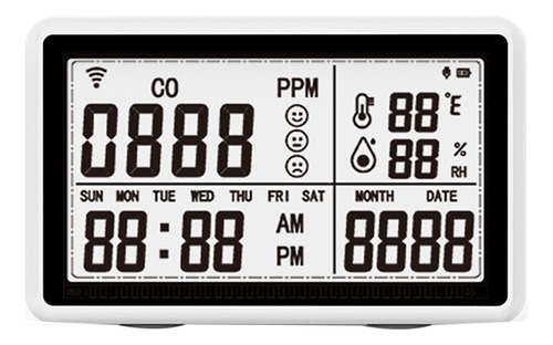 Medidor De Temperatura Y Humedad Tuya Wifi Co, 4 En 1, Hou