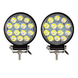 X2 Faro Auxiliar 14 Led Circular 9/36v 4x4 Universal Calidad