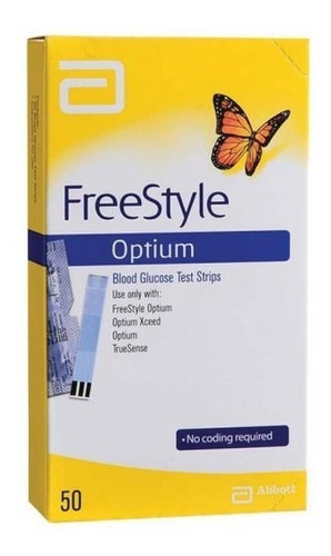 Tiras De Glucosa Azules Freestyle Optium 50