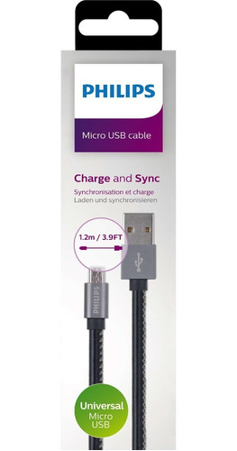 Cable De Carga/ Datos Celular Micro Usb Philips Carga Rapida