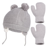 Gorros Otoño-invierno, Forro Polar, Guantes Para Niños