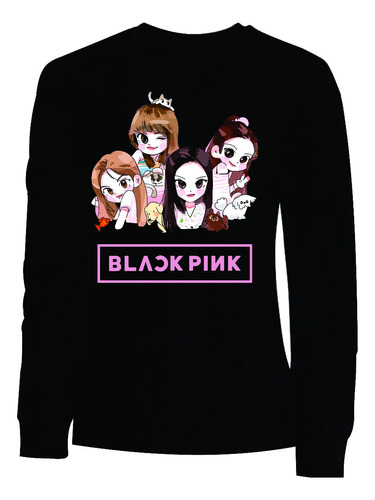 Buzos Busos Color Negro Grupo Kpop Black Pink Cr