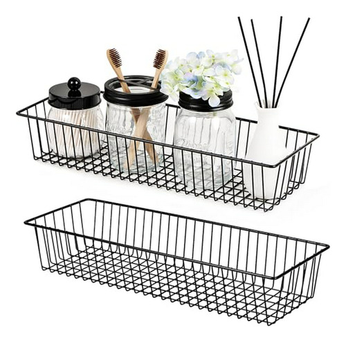 Organizador Metálico Rústico Para Baño Y Cocina (2 Paquetes)