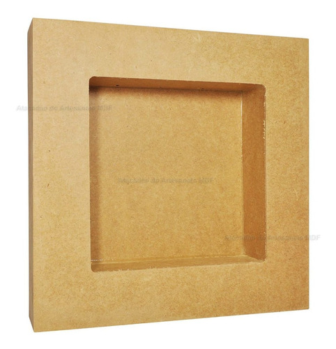 Nicho Quadrado 30x30x6 Porta Maternidade Mdf Madeira Cru