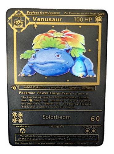 Pokemon Tcg Tarjeta, Carta Venusaur Hecha De Acero, Metálica