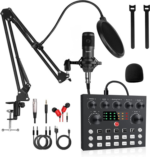 Kit De Sonido Mezclador Interfaz Microfono,podscat,streaming