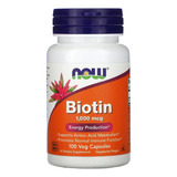 Biotina 1000 Mcg Now Foods 100 Cápsulas Importado