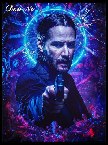 Pintura Clásica Con Diamantes De Imitación De John Wick Film