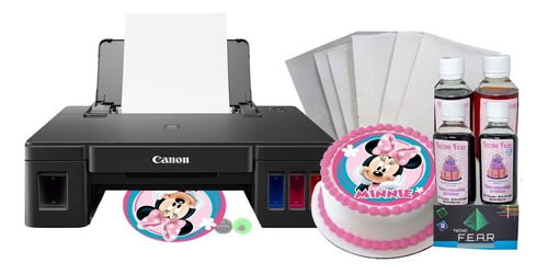 Impresora Canon + Con Tinta Comestibles + Obleas De Regalo