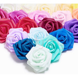 Rosas De Goma Eva Elaboradas Grandes X 10 Flores De 6cm
