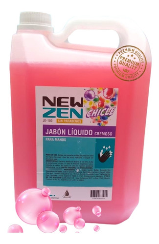 Jabon Liquido Shampoo De Manos Bidon 5 Lts Chicle Cremoso 