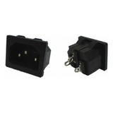 50 Conector Macho Interlock C14 Para Chasis Con Aterrizaje 