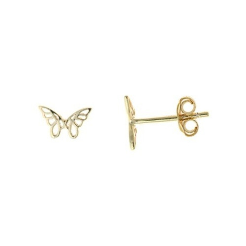 Par De Aros Plata Bañados En Oro 18k Mariposas /marisiob