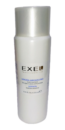 Locion Exel Liposoluble Limpieza De Cera Corporal 250 Ml